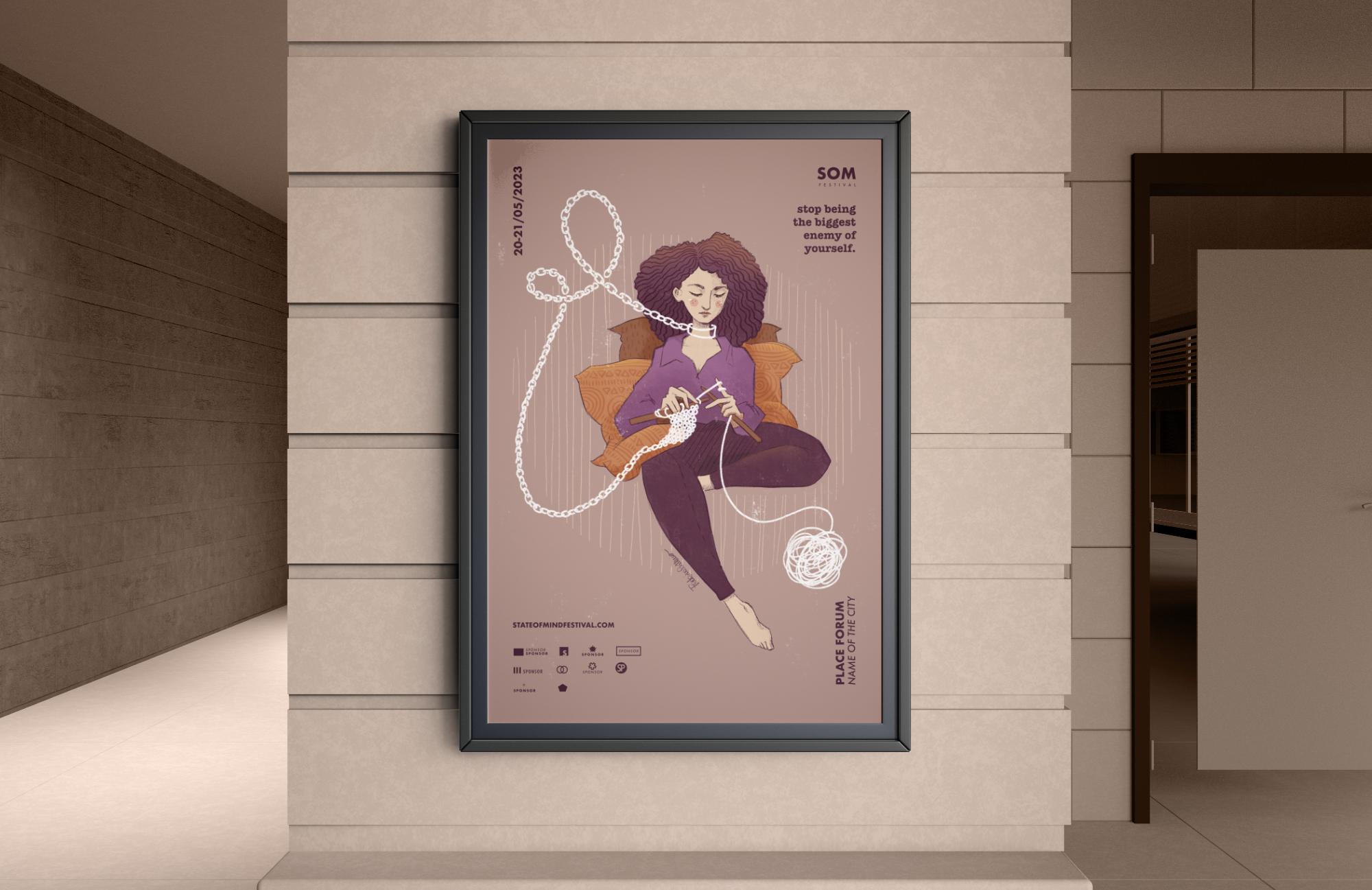 digital illustration on mental health awareness