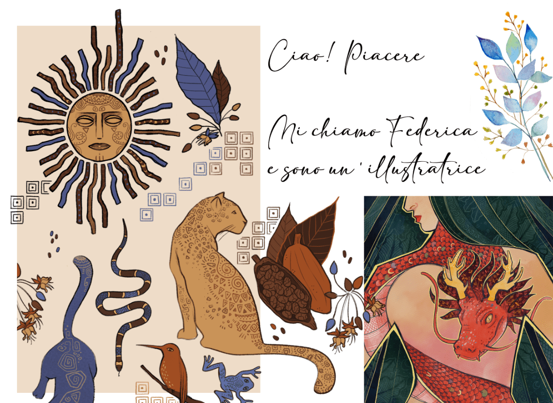 Collage di illustrazioni per presentare il mio stile. Benvenuto nella mia pagina, dove mostro illustrazioni e schizzi per farti conoscere il mio stile e i miei soggetti preferiti